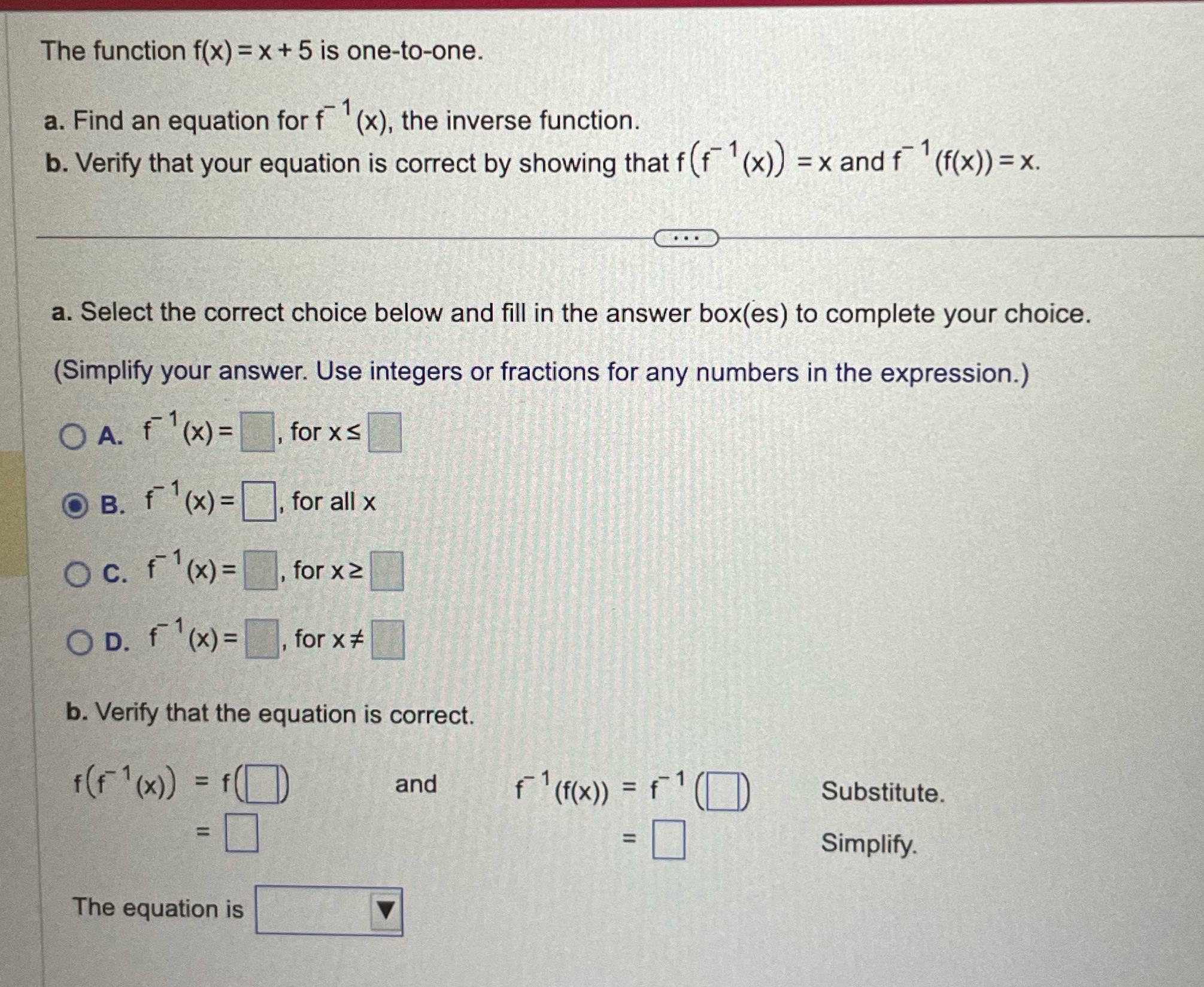 I need answer for this please The function f(x) = x +5