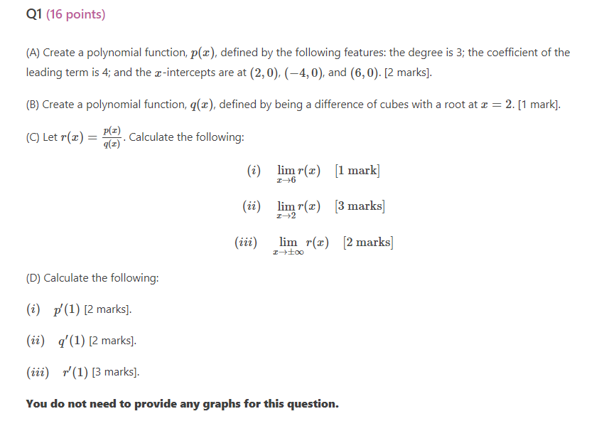 being a difference of cubes with a root at a: : 2.
