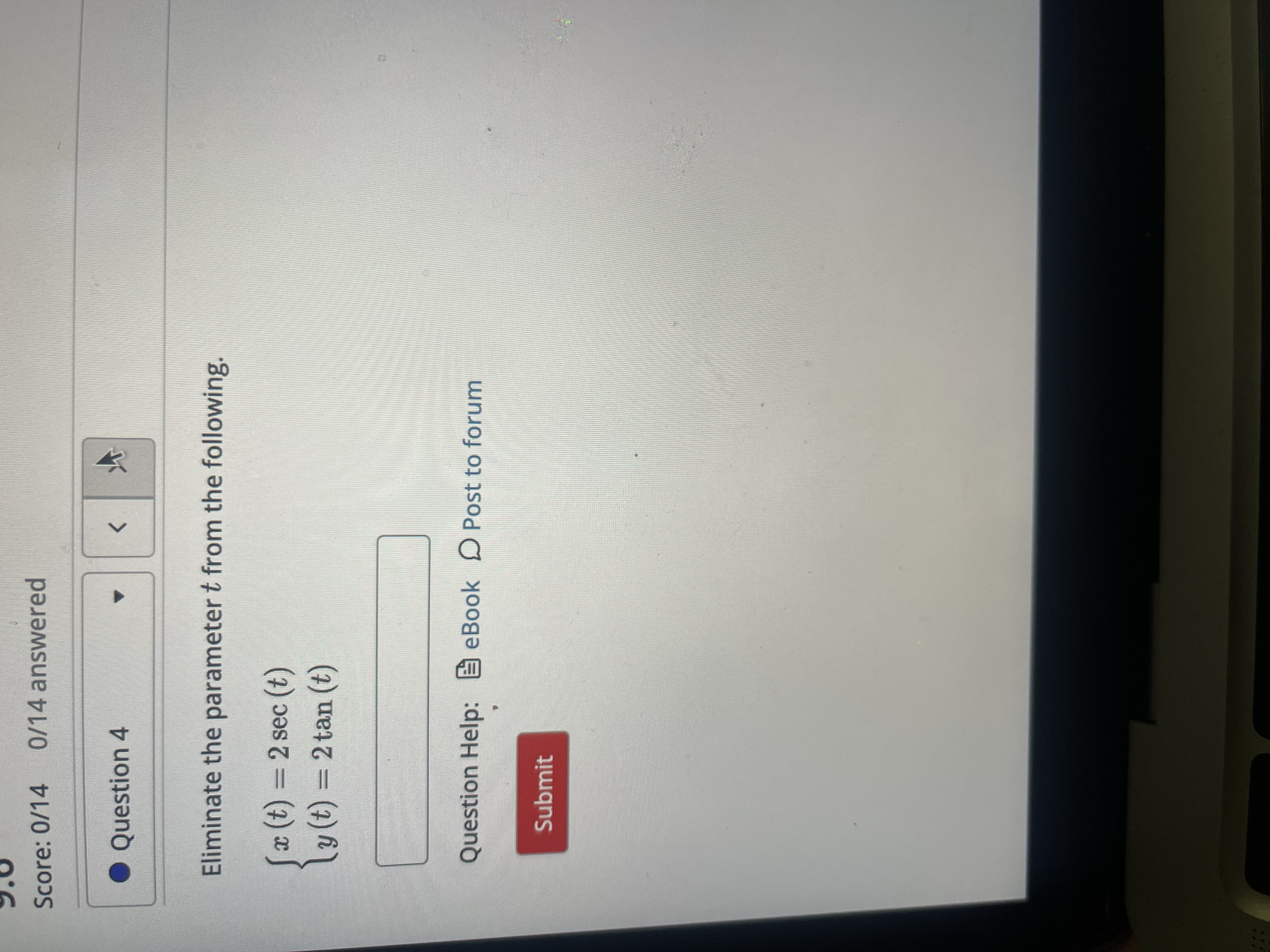 is a Select an answer Question Help: BeBook D Post to forum