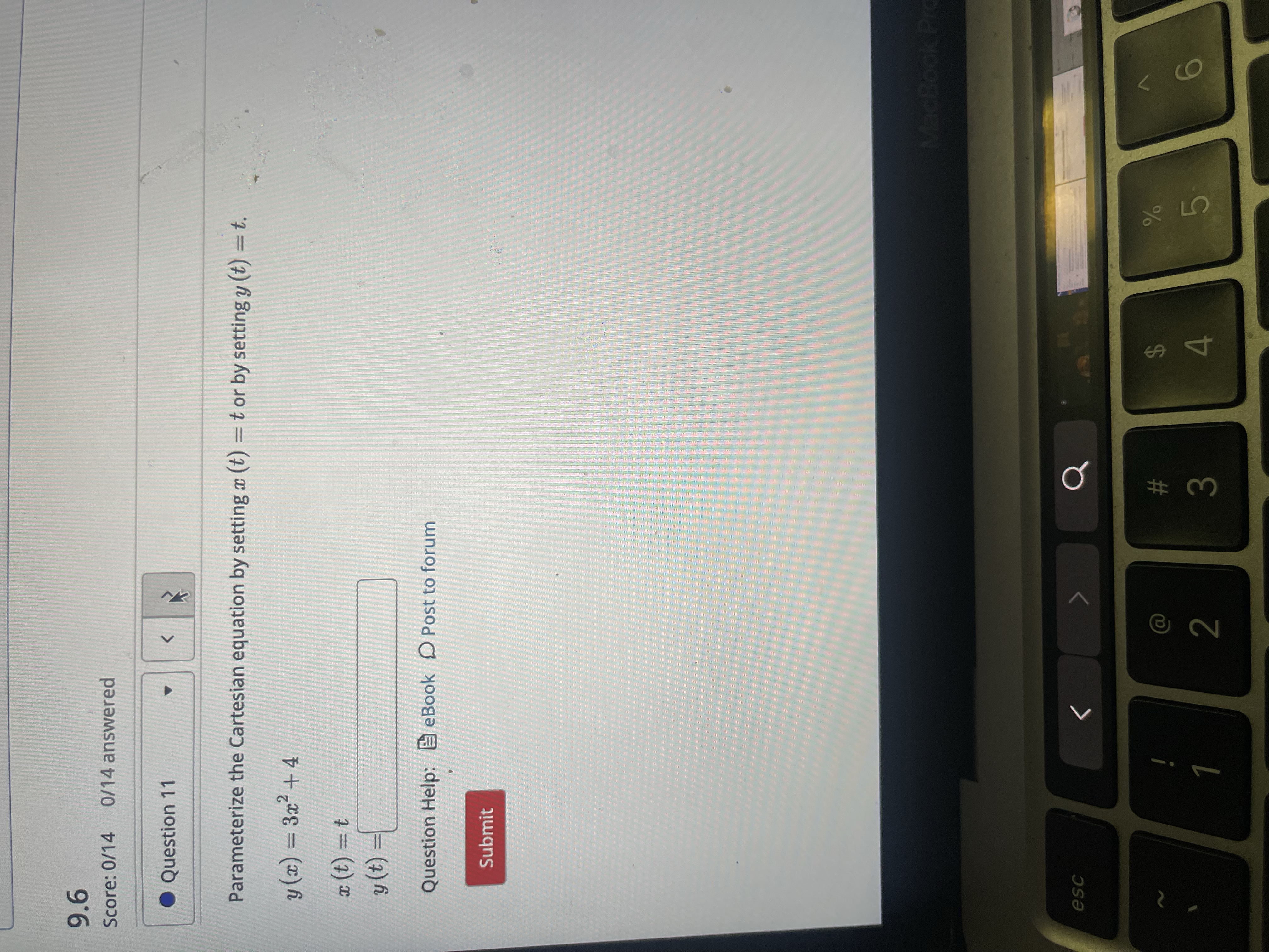 curve. 12 + 3 = 4 x (t ) y (t) The