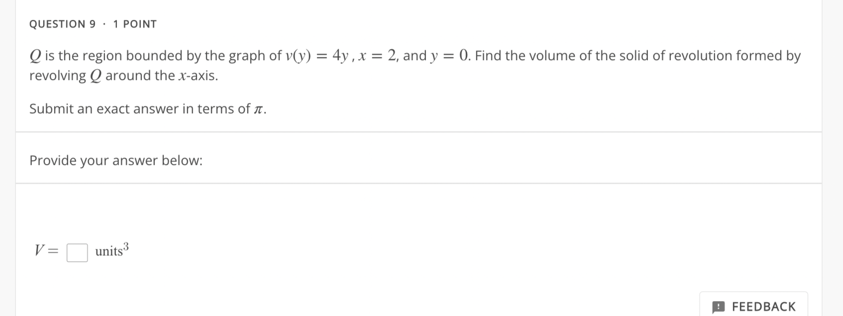 9 - 1 POINT Q is the region bounded by the graph
