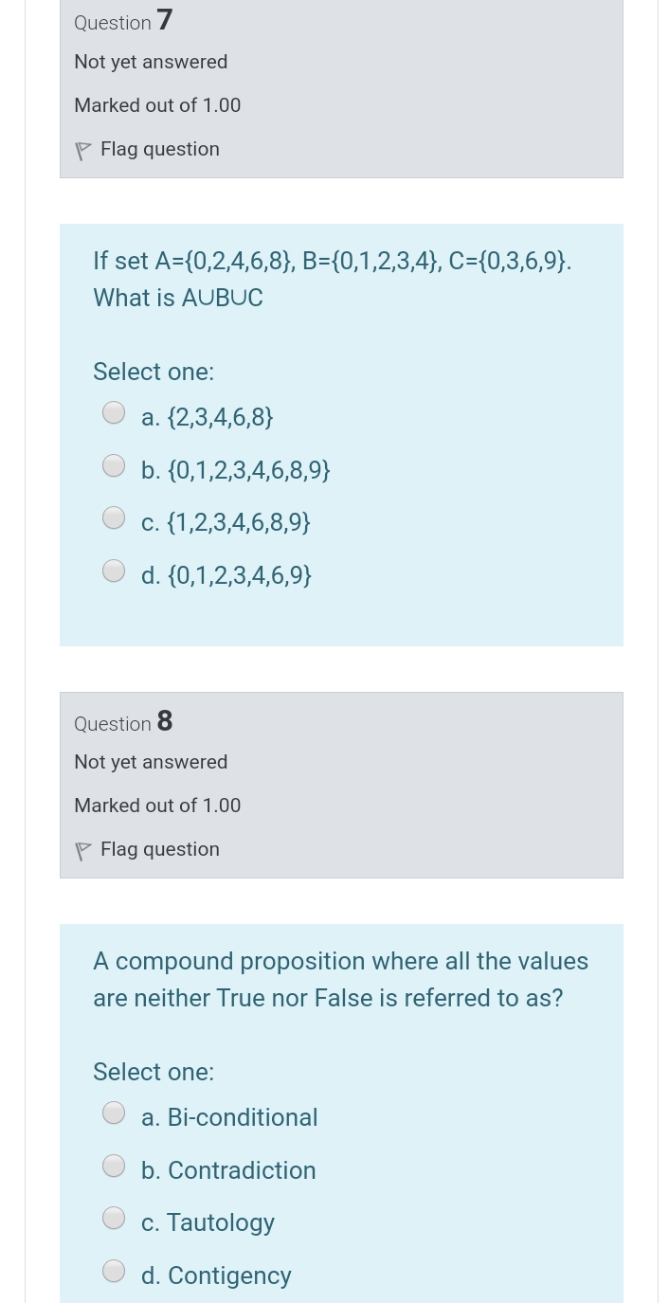 please help with question 7 and question 8 Question 7 Not yet