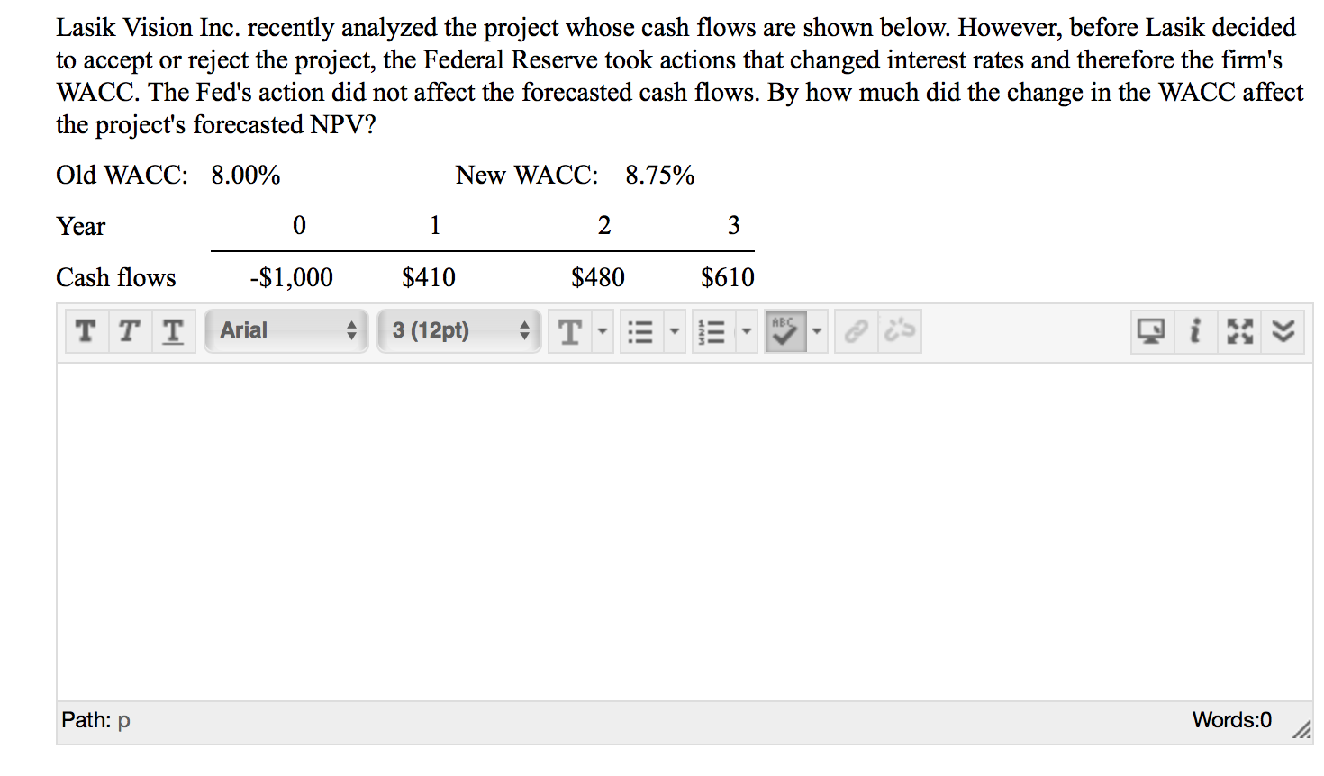Please include all work done to solve for all parts of question.