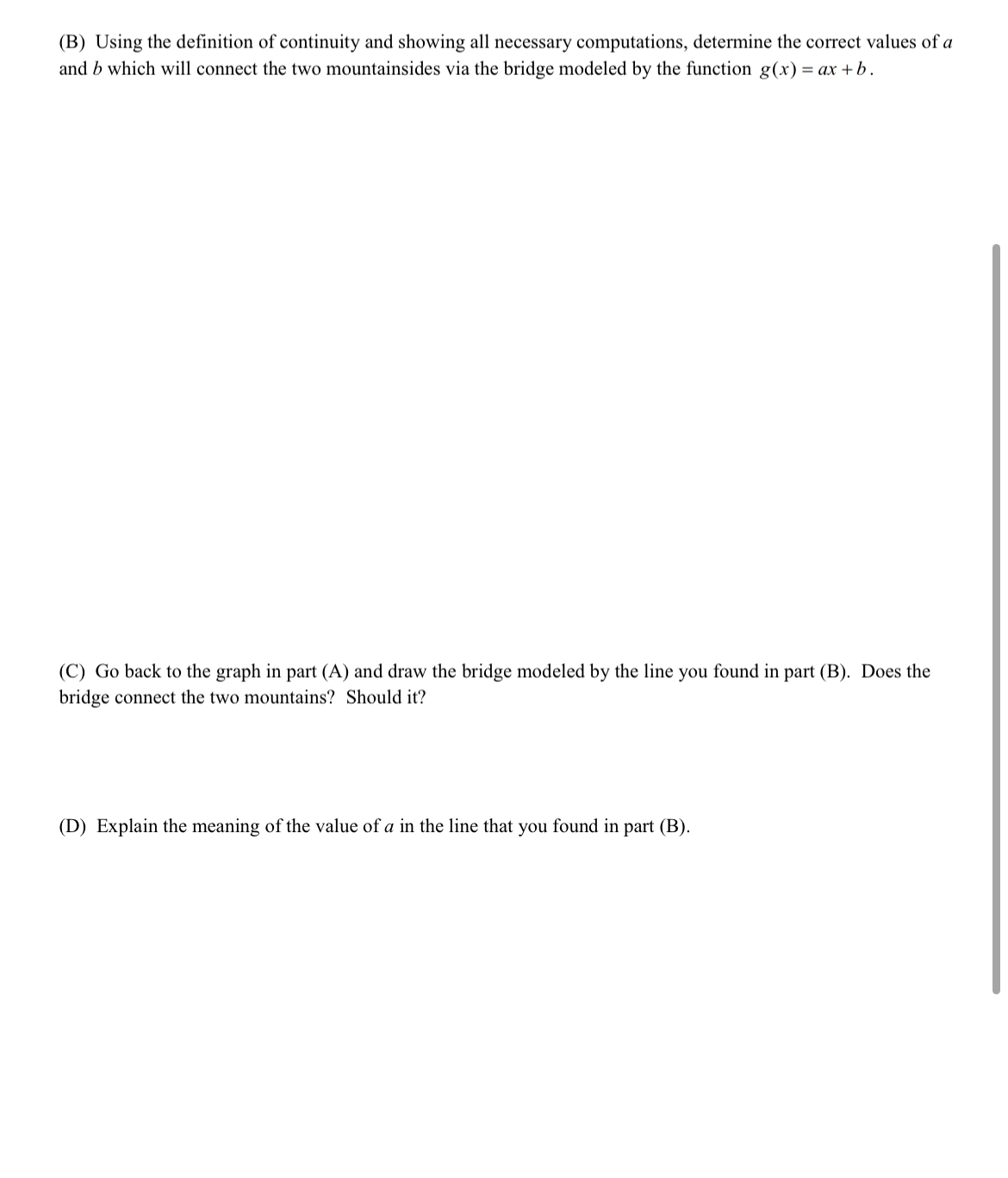 of x for which g(x) is discontinuous and state the reason why