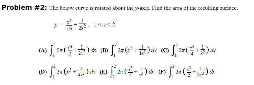 5 2, is rotated about the x-axjs. Find the area of the
