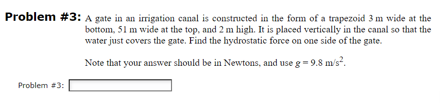 canal is constructed in the form of a trapezoid 3 m wide