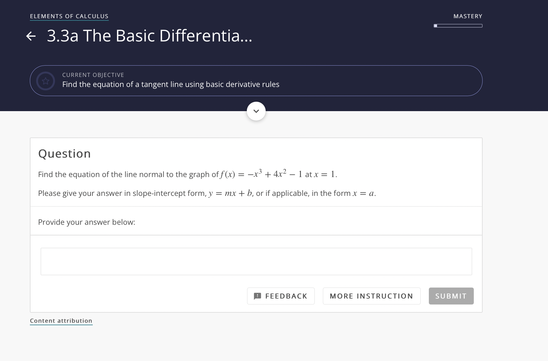 equation of a tangent line using basic derivative rules Question x3 +