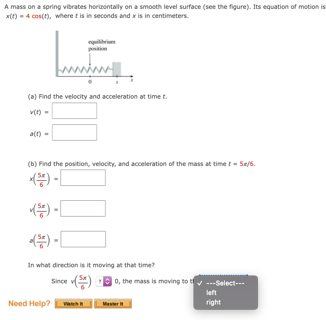 Master It right119 dx 119 (sin(x) ) Find the given derivative by