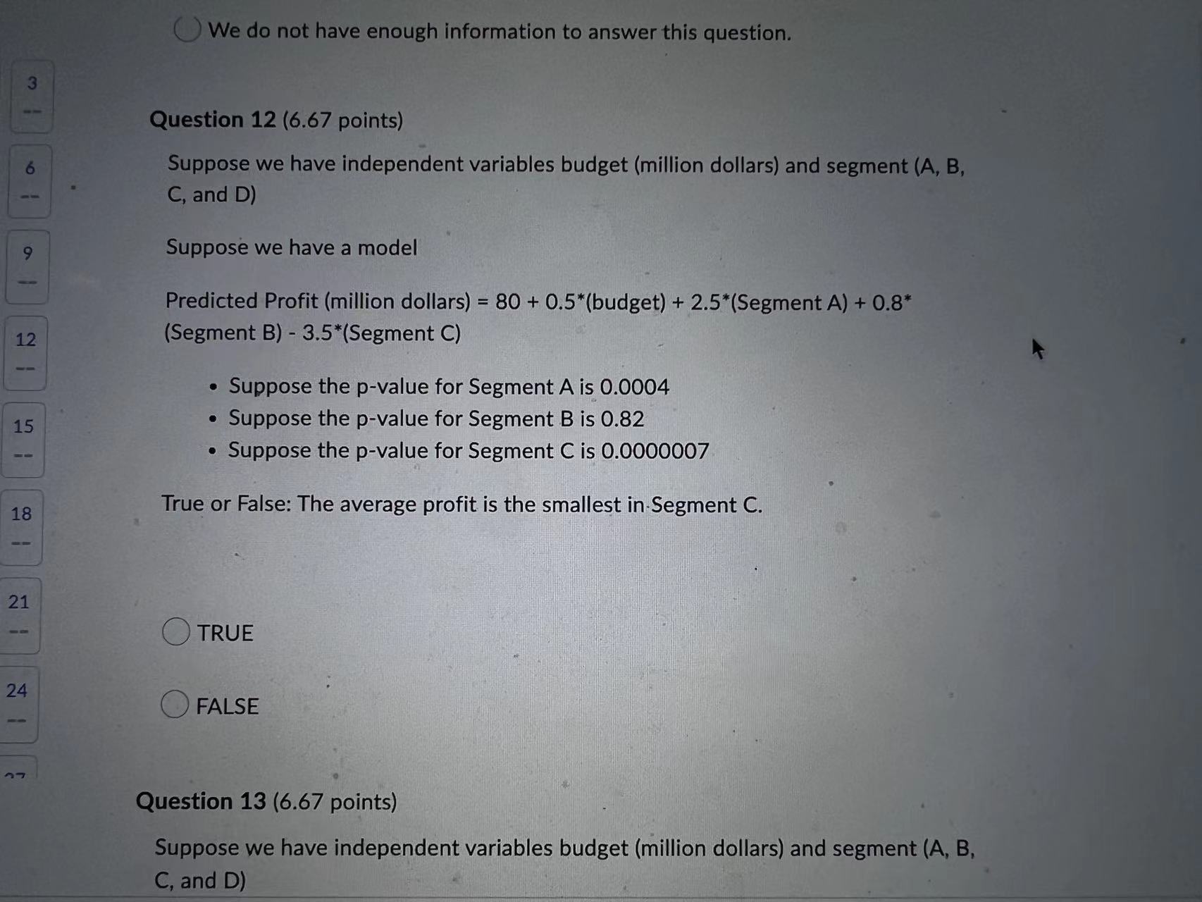 and segment (A, B, C, and D) 9 Suppose we have a