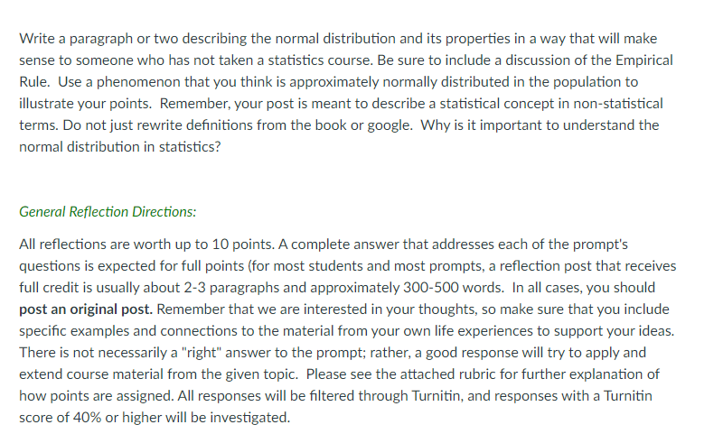 i will tumbes up Write a paragraph or two describing the normal