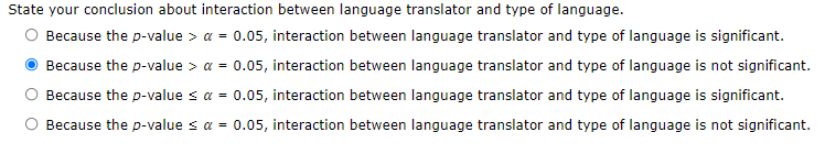 a significant factor, translations were made with both systems for three different