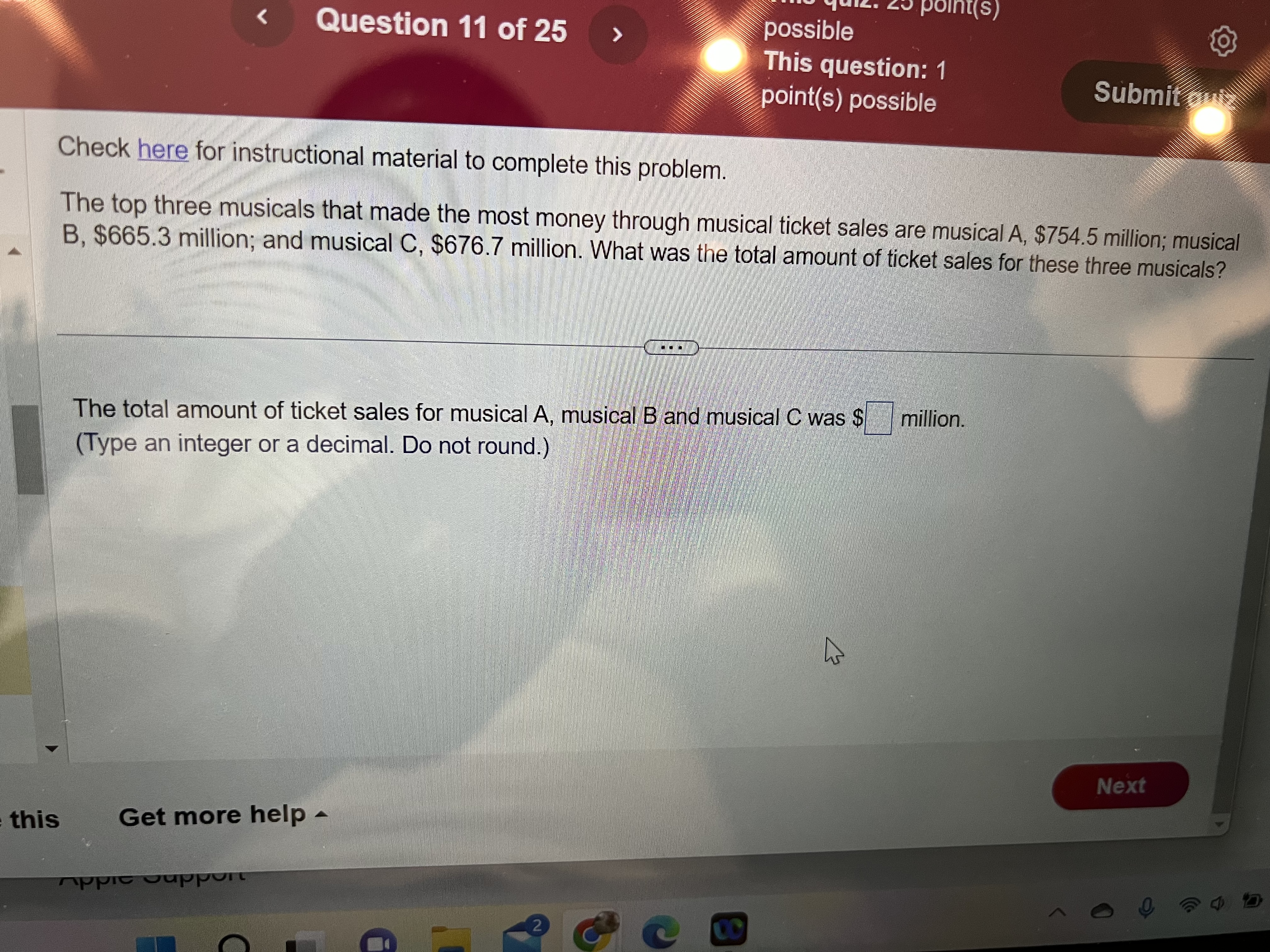 to separate answers as needed.)