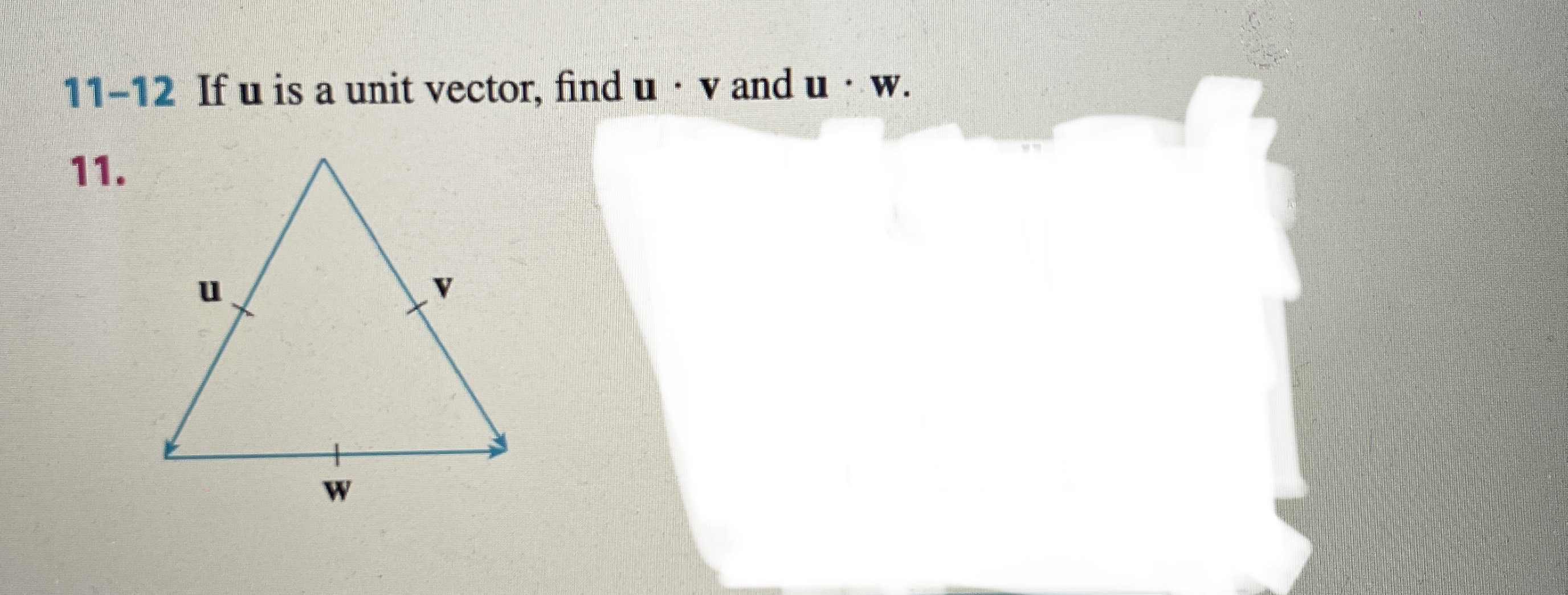 1 t12 If u is a unit vector, find u v andu