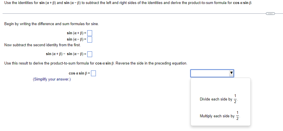 Use The identities for sin (a + B) and sin {ct