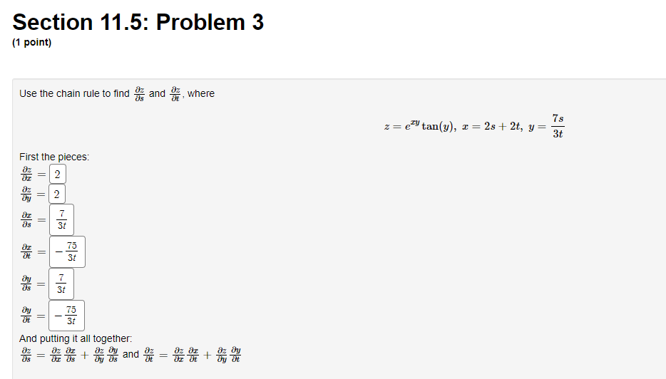 (1 point) Suppose z = x sin(y) , x = 482 -