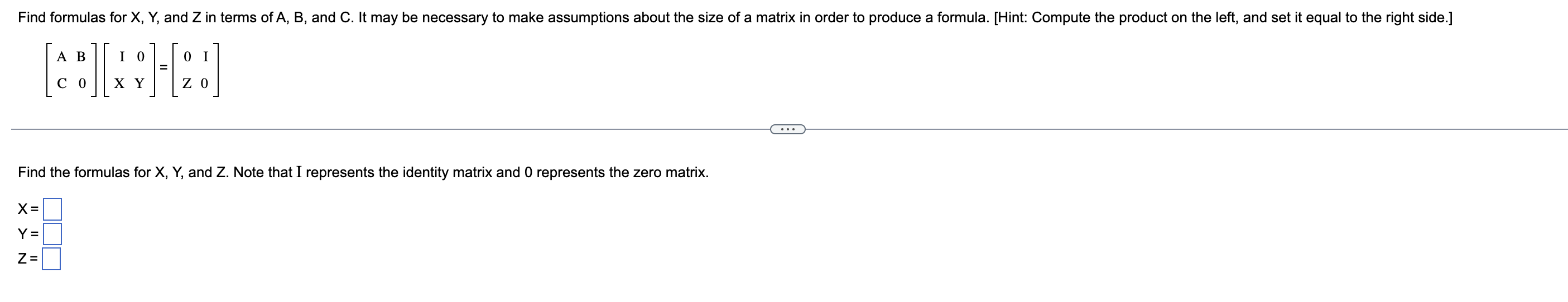(Type integers or decimals.) 50 b. Use an inverse matrix to determine