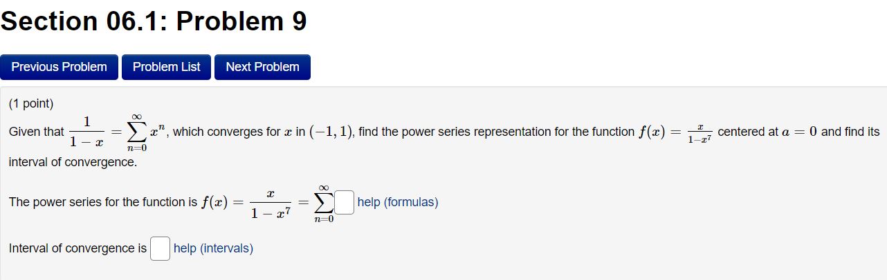 power series representation for the function x} 2 centered at a =