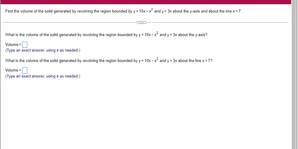 needed.) Use the shell method to nd the volume of the solid