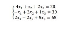 Solve the following linear systems using the requested method: B) By the