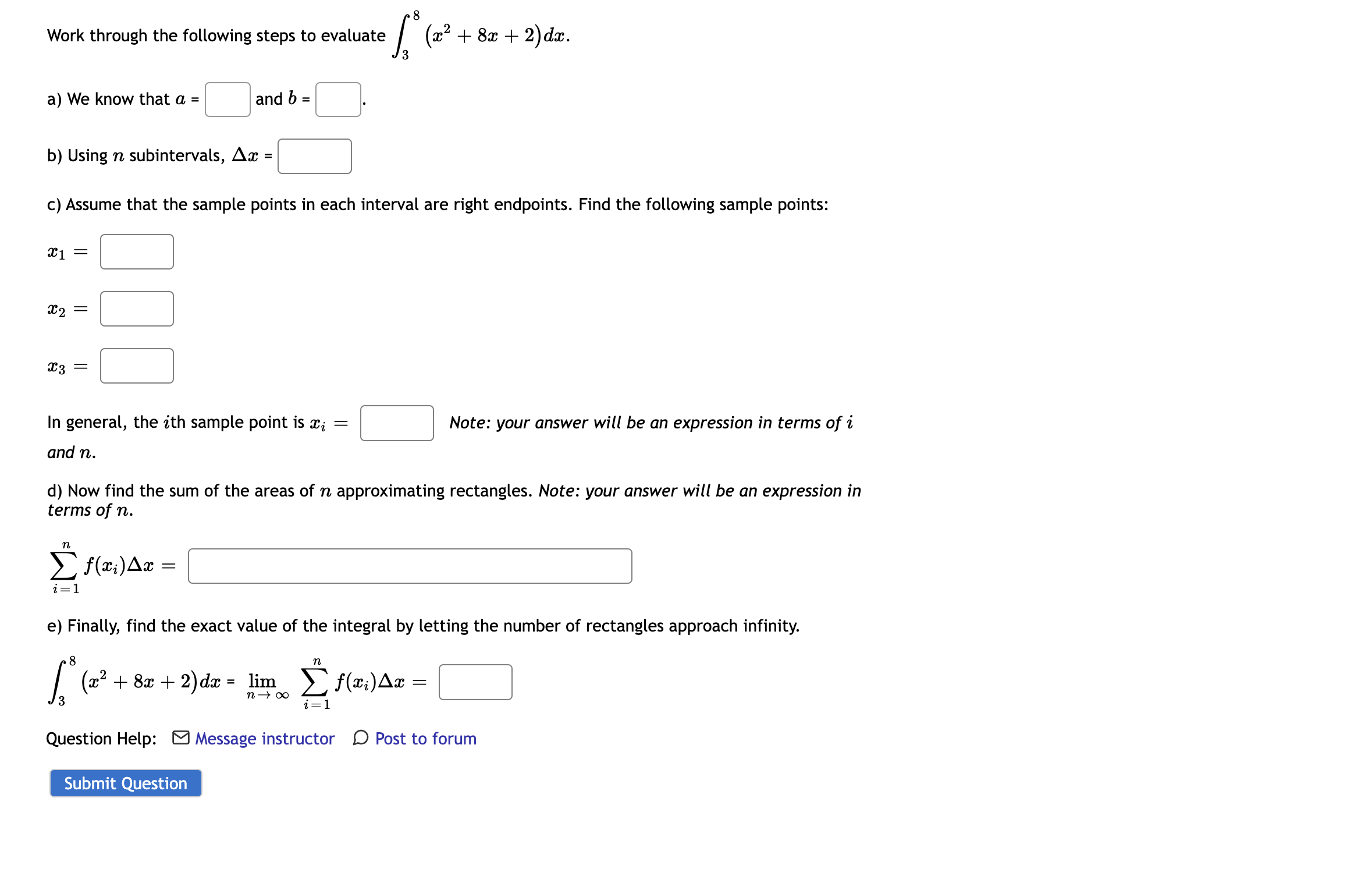 in terms off and n. d) Now find the sum of the