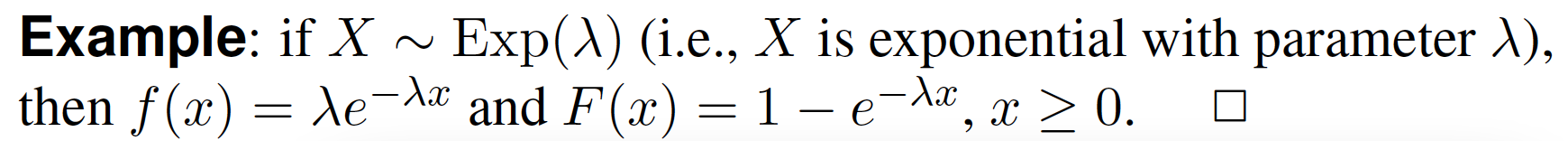 A), then f(x) = le " and F(x) = 1 -e-Xx x