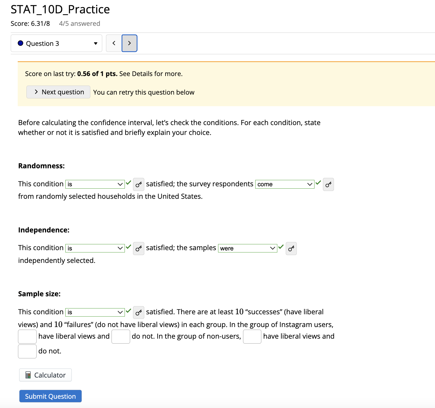 correct and doesn't correlate to question 2.links are provided in order for