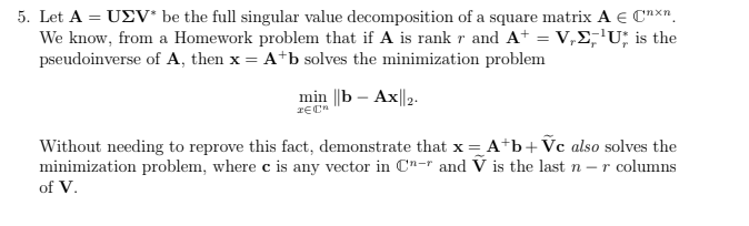 of a square matrix A E EM\". We ow, from a Homework