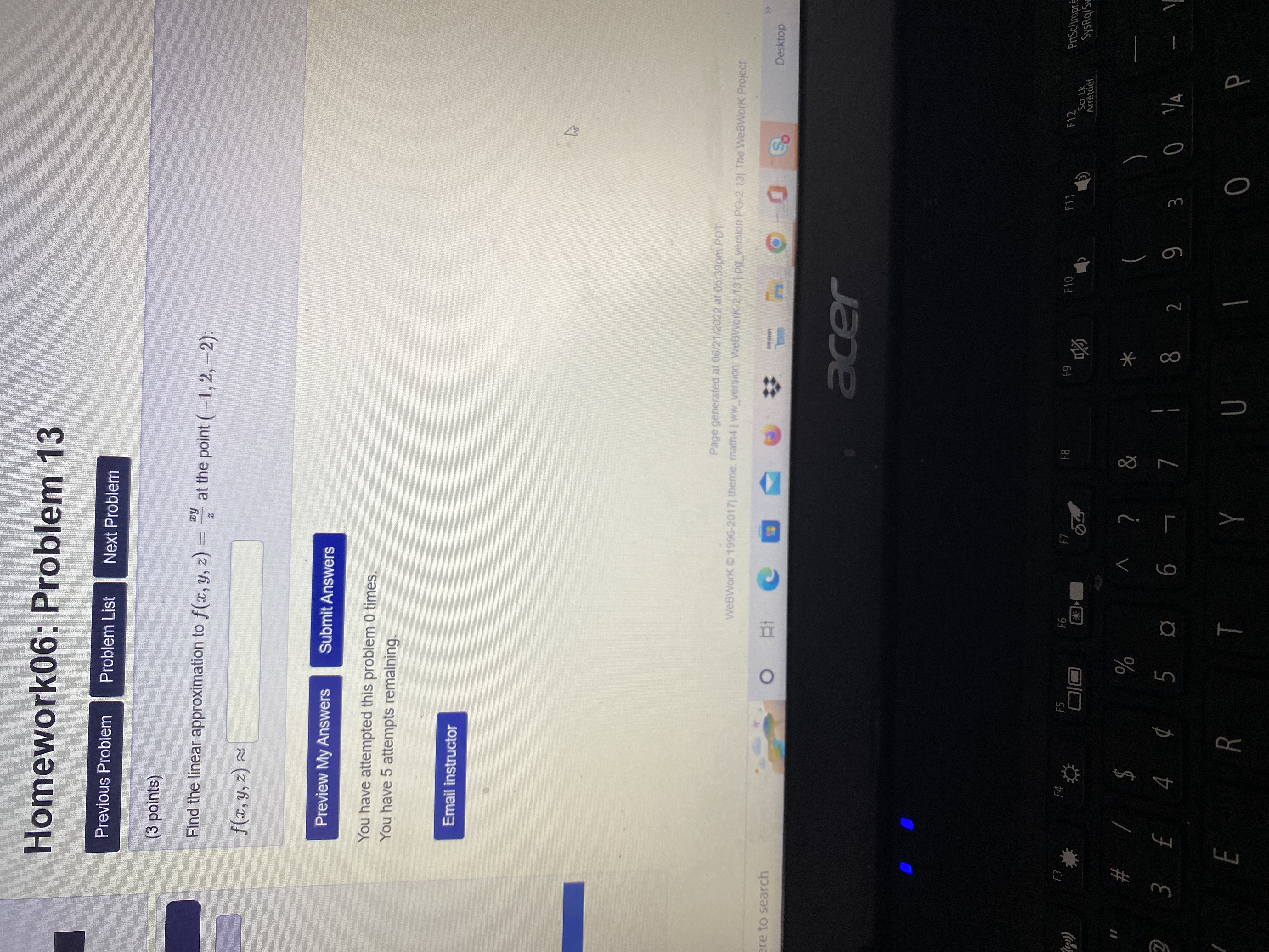 1, -10). Preview My Answers Submit Answers You have attempted this problem