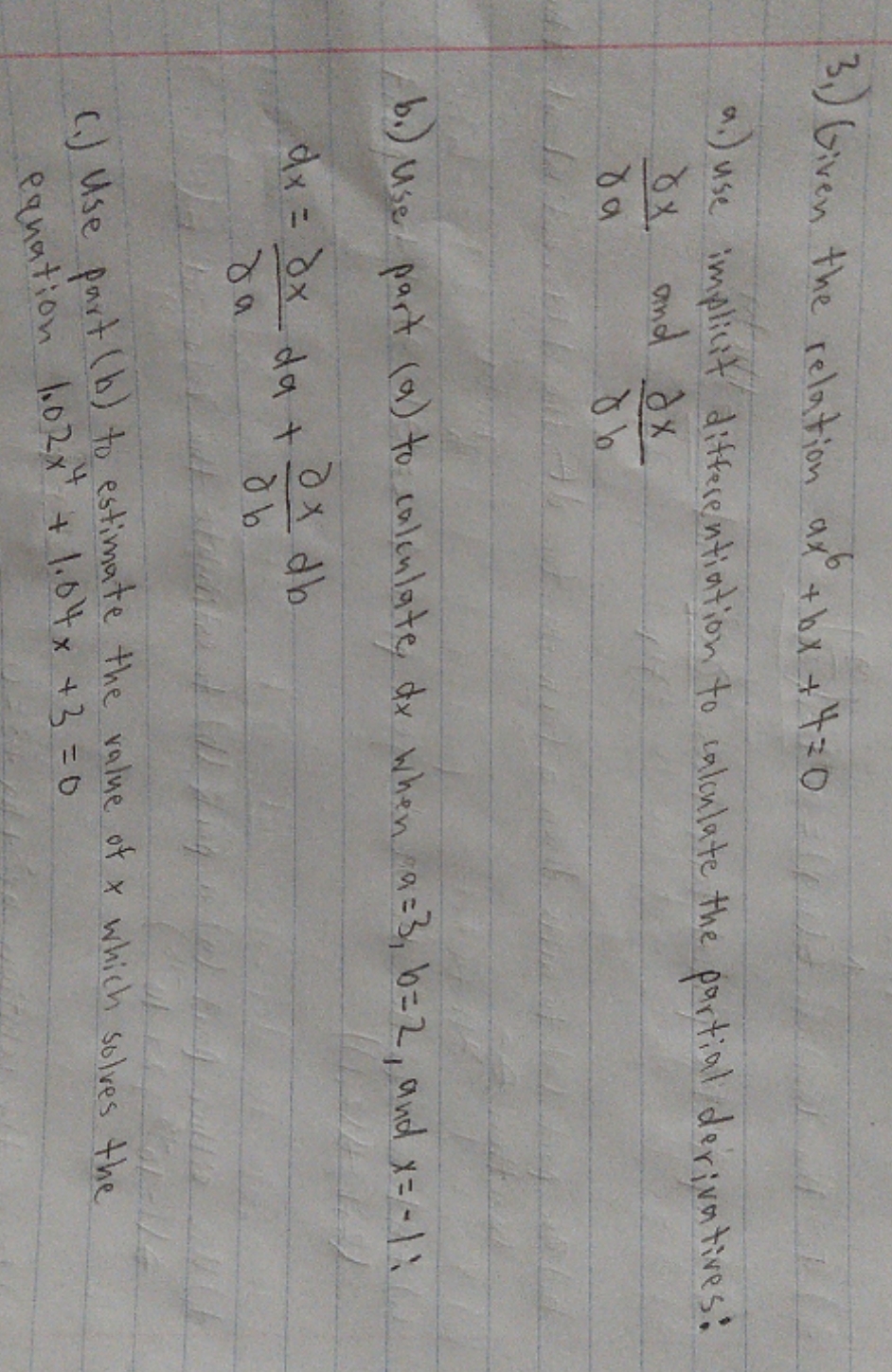 Any help would be appreciated! 3 , ) Given the relation ax