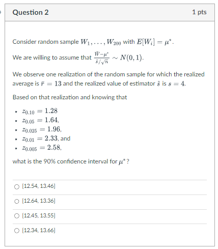 W20o with E[Wi] = *. We are willing to assume that W-