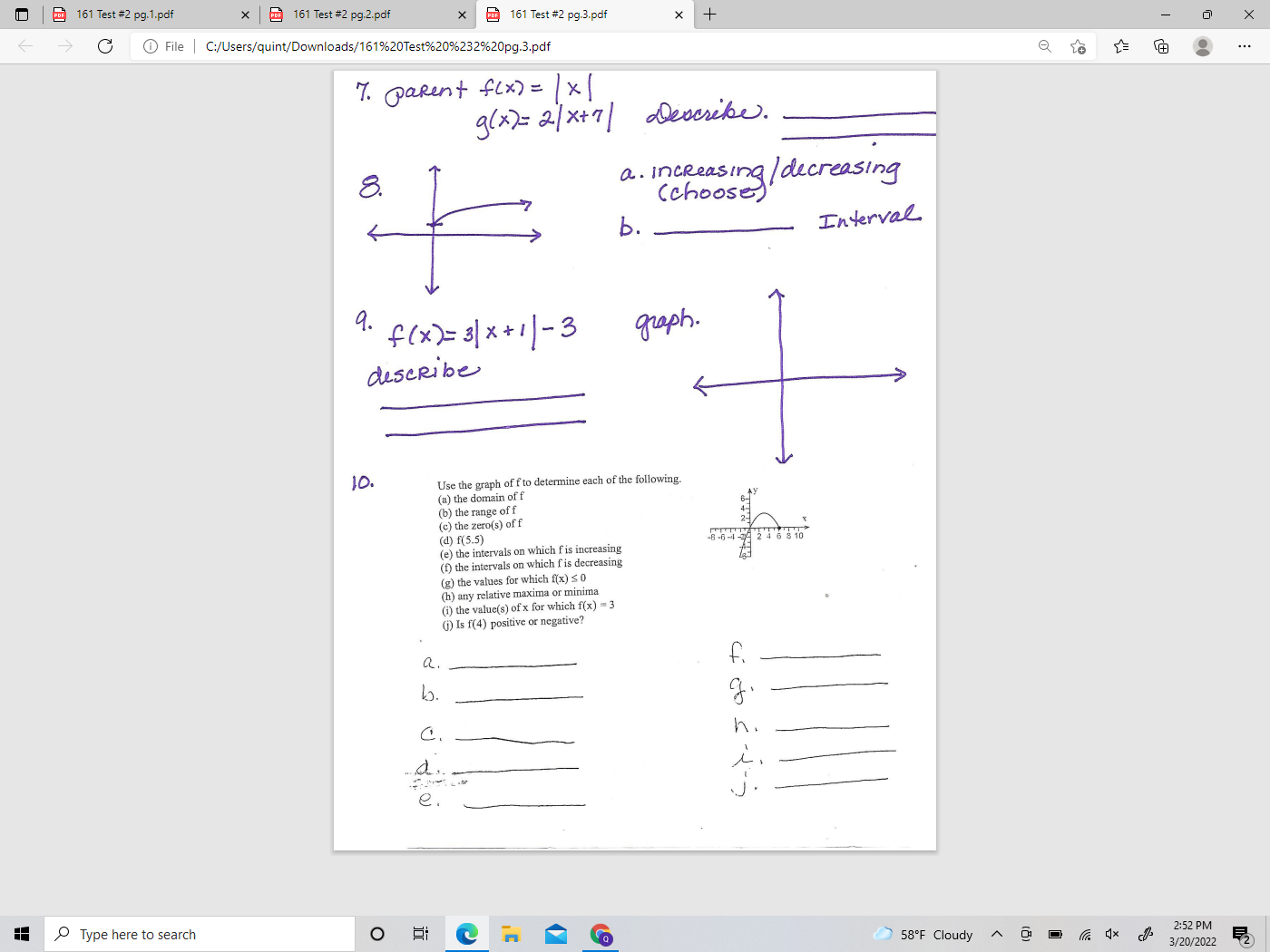 Sections 2. 2, 2.5, 3. 19 Regression 1. curves. f ( x
