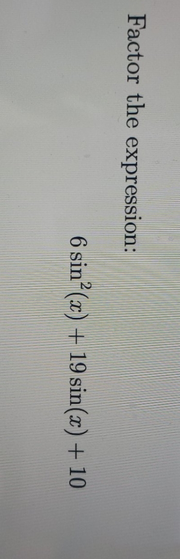 factor the expression 
