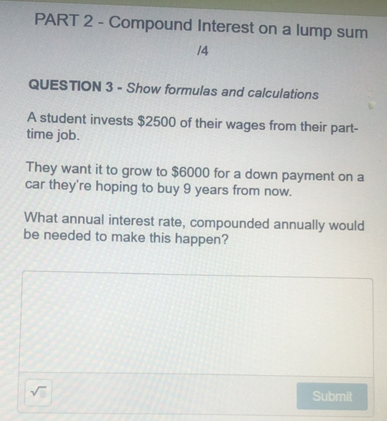 attached all the pics. PART 3 - Annuities - Comparing FREQUENCY of