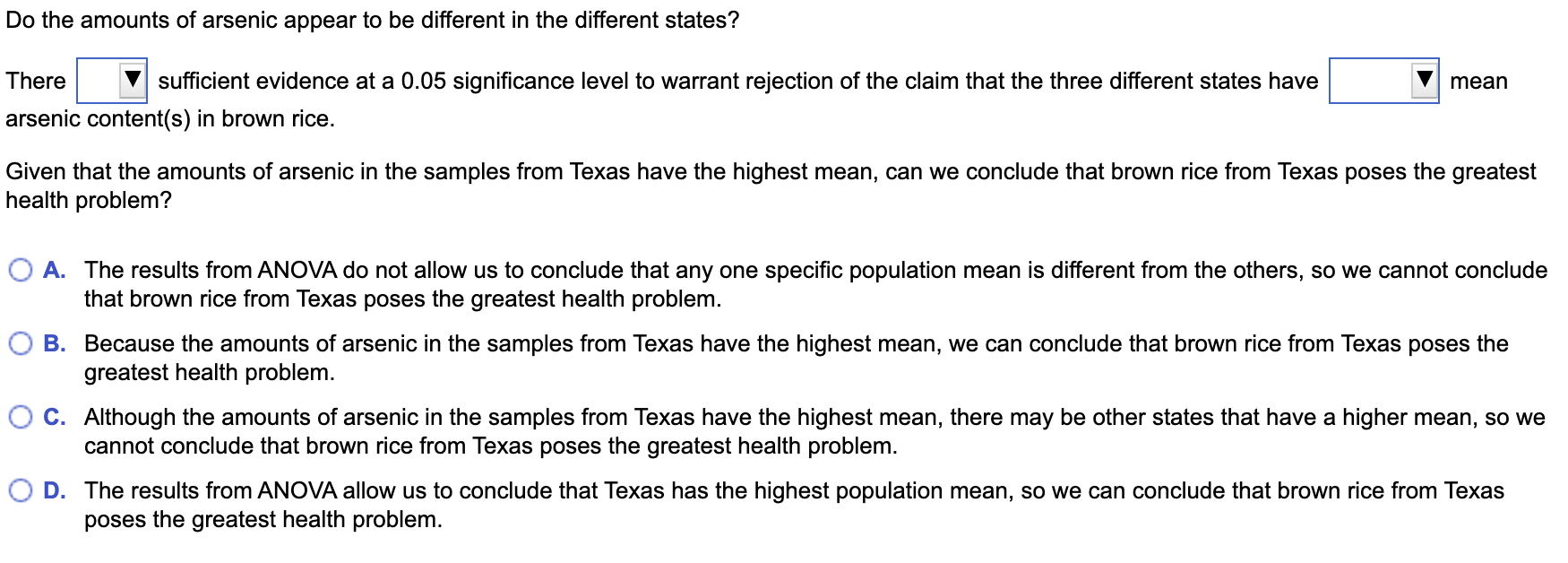Use a 0.05 significance level to test the claim that the three