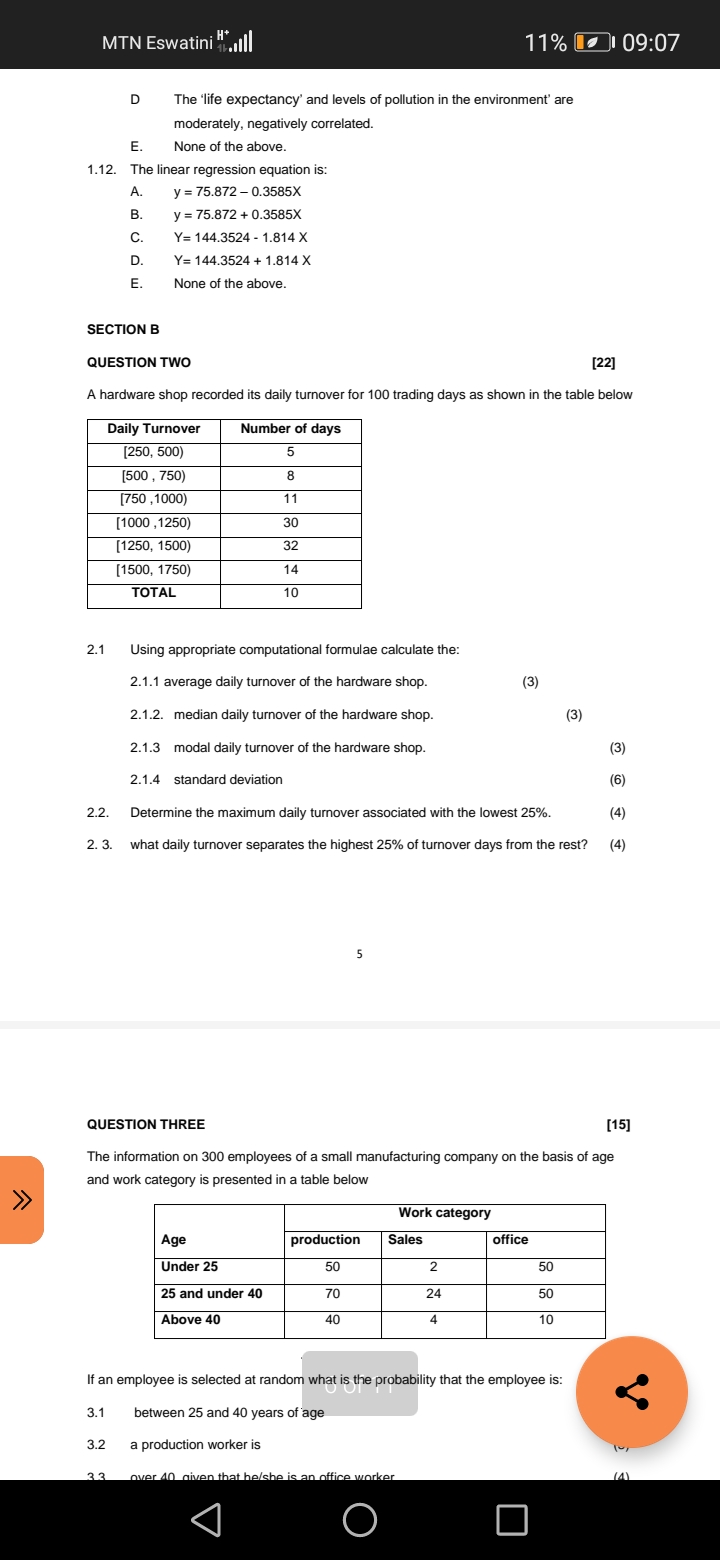the question number. Example: 1.13 B (12 X 4) 1.1. Which one