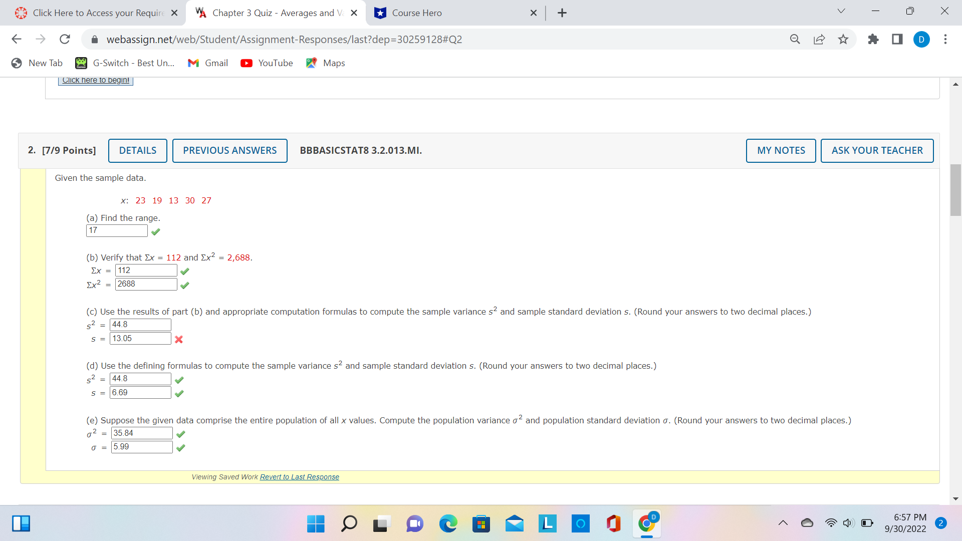  Click Here to Access your Require X A Chapter 3 Quiz