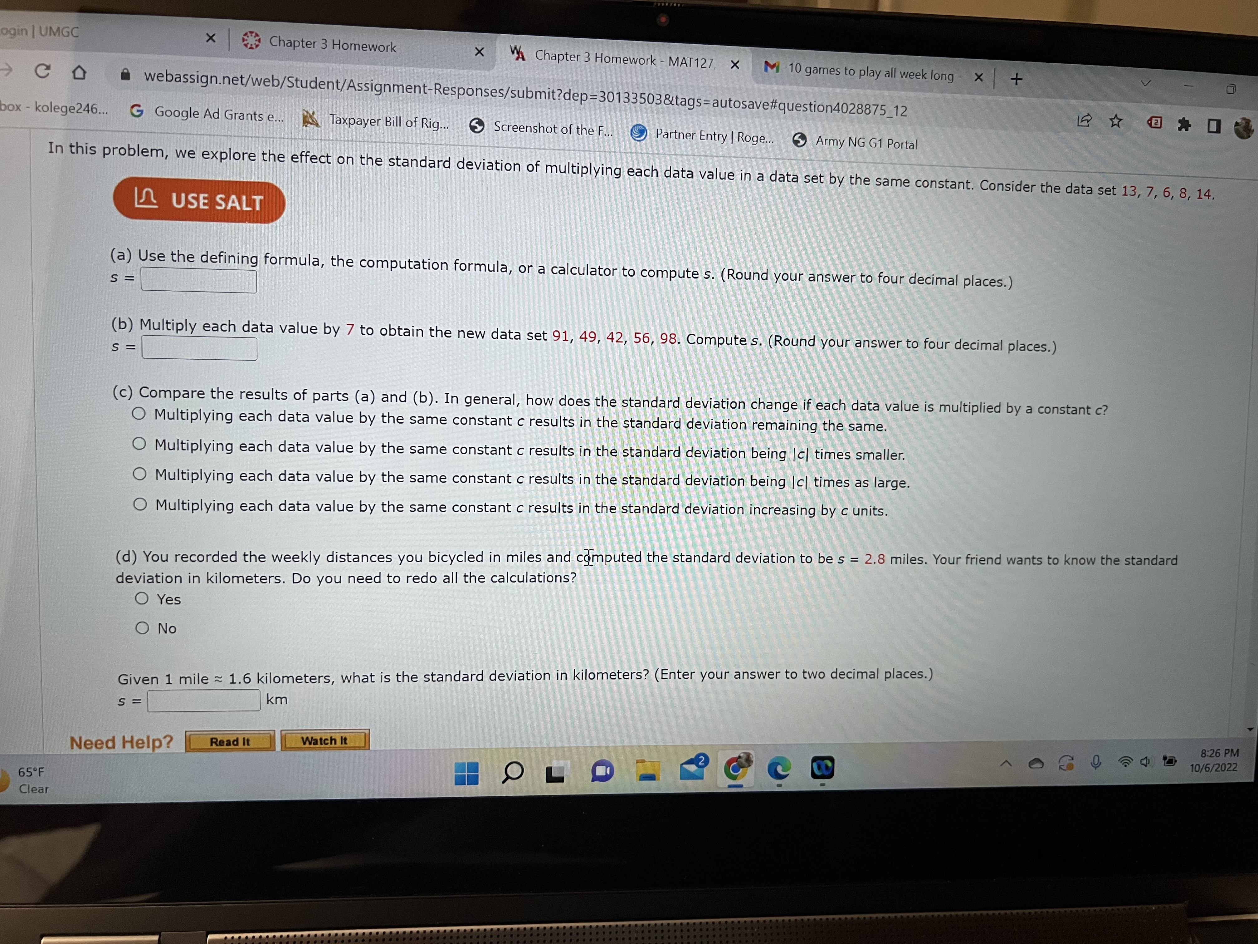 the second major test, and 96 on the final exam. Need Help?