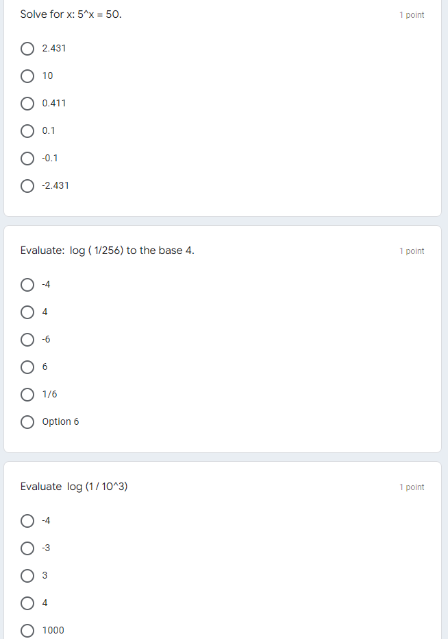-4/3 O 2Another way of writing is 16 = 2^4 is 1