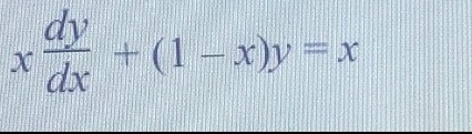 By using an Integrating Factor, solve the following first order differentialequations: 