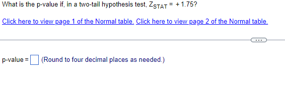 of the cumulative standardized normal distribution table. Click here to view page