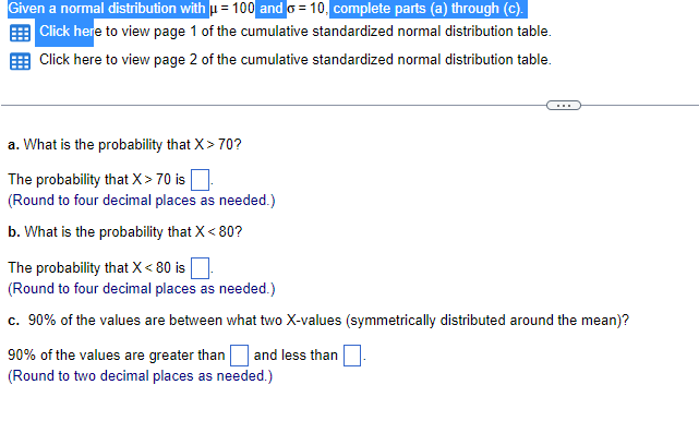 probability that X > 70? The probability that X > 70 is