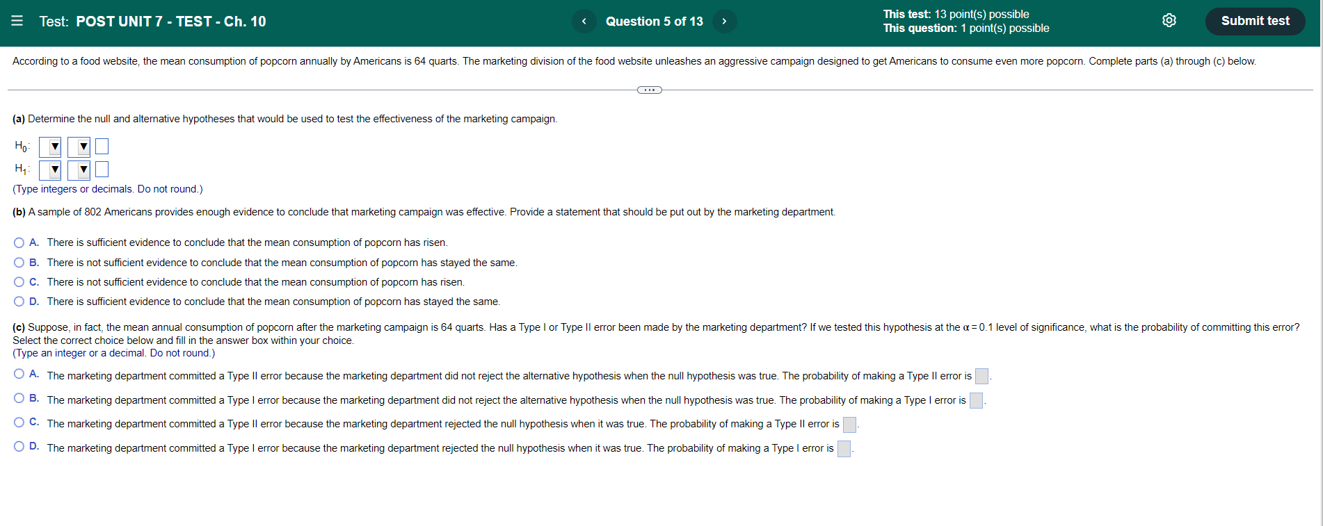 mean w ClimateChange (1) - WordE Test: POST UNIT 7 - TEST