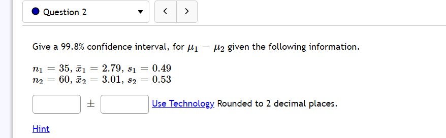 of 36 hours per week, with a standard deviation of 3. A