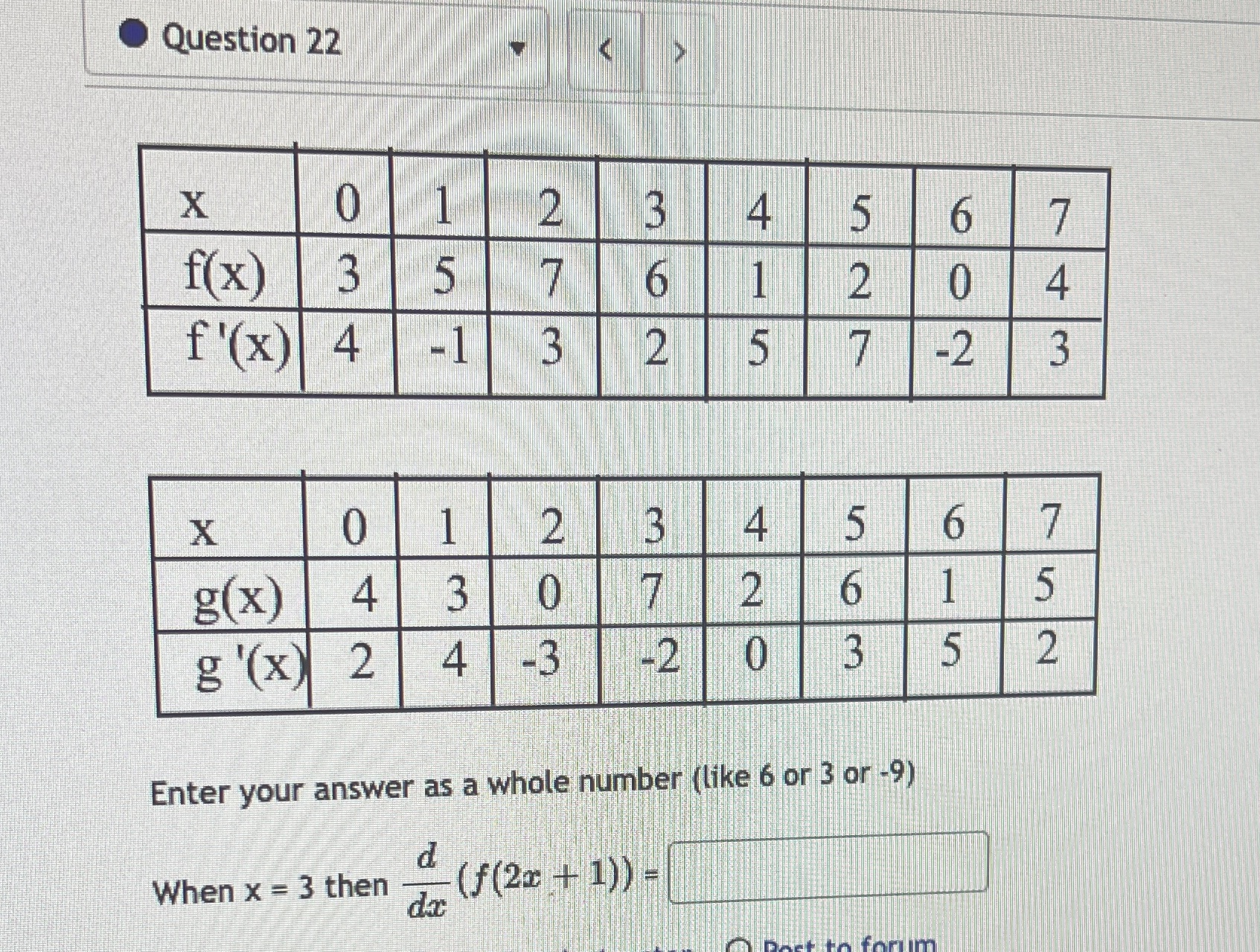  Question 22 X C 1 2 3 4 5 f(x) 3