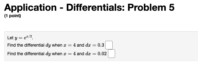 do: = [1.2 % 3 Find the differential y when a: =