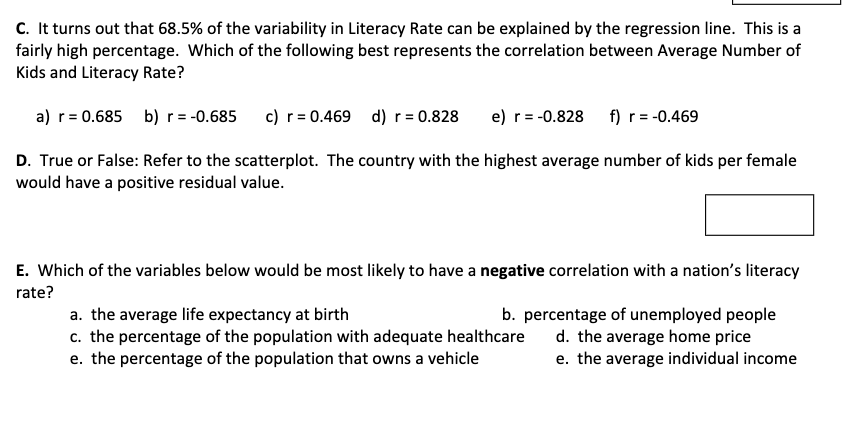 20 AVERAGE NUMBER OF KIDS PER ADULT FEMALE The regression equation obtained