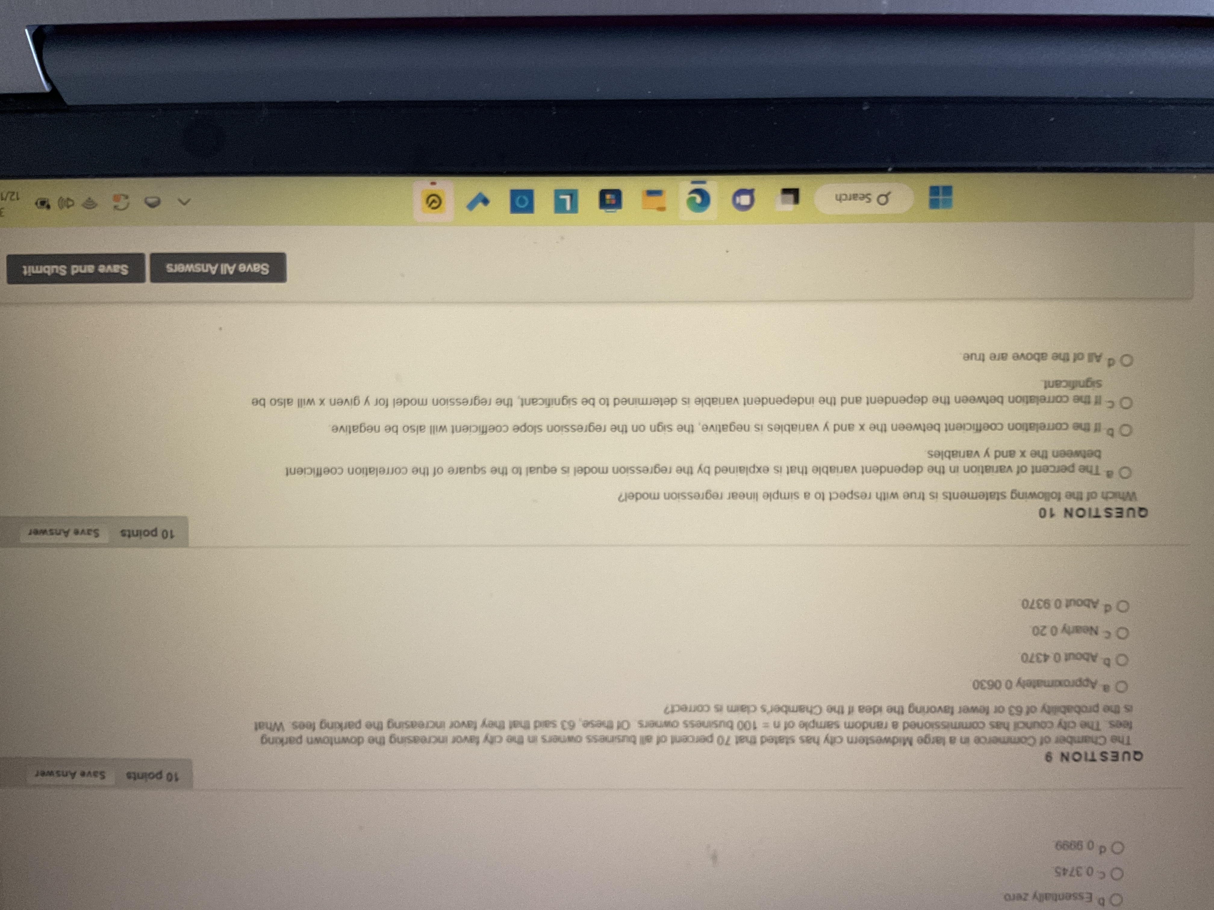  OD Essentially zero - 0 3745 O d 0 9909 10