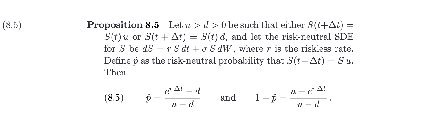 alternative convenient condition. The values of u and d which use 16