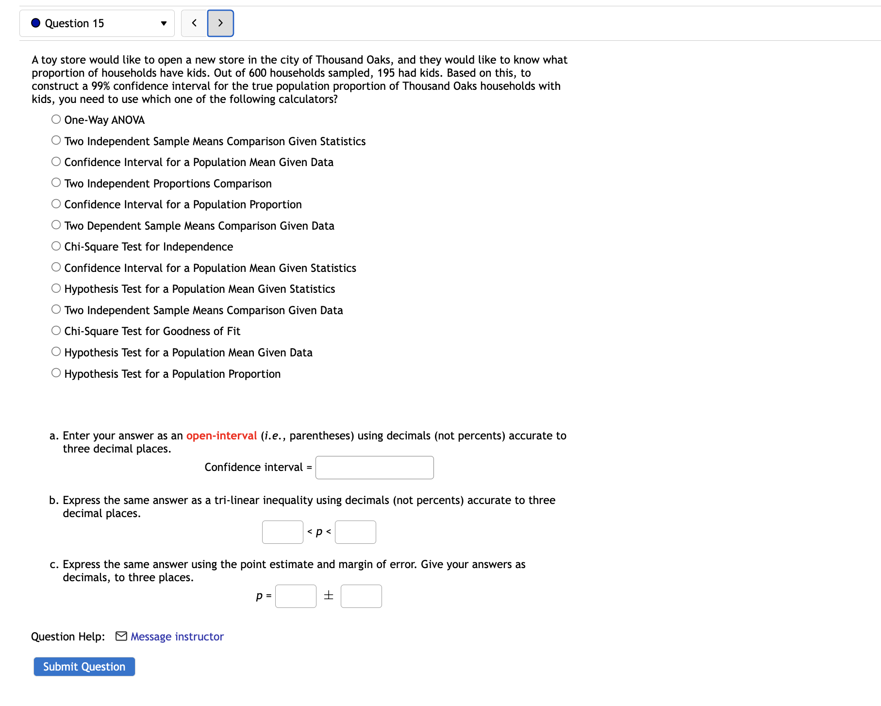 Given Statistics 0 Confidence Interval for a Population Mean Given Data 0