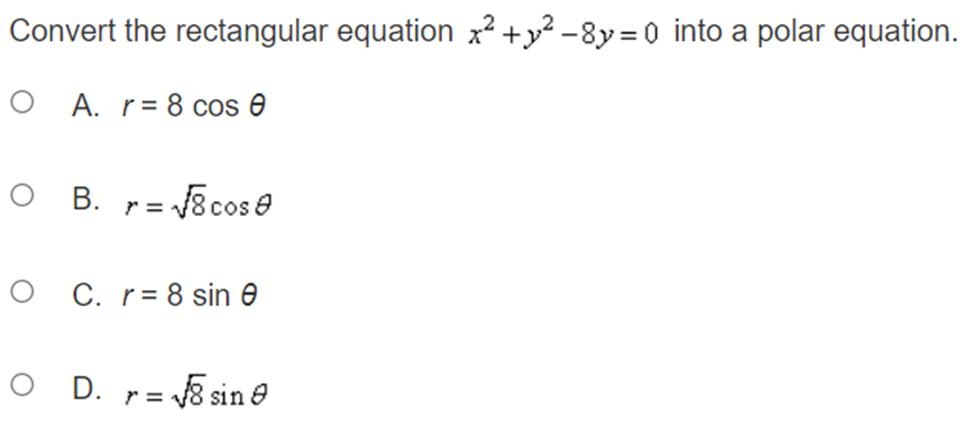 A. circle, radius of 10, center at (5, 0) O B. circle,